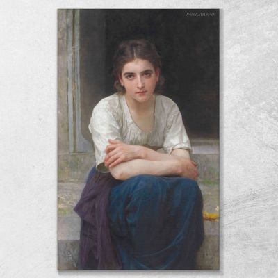 Reverie On The Threshold William Bouguereau wbg142 canvas print 