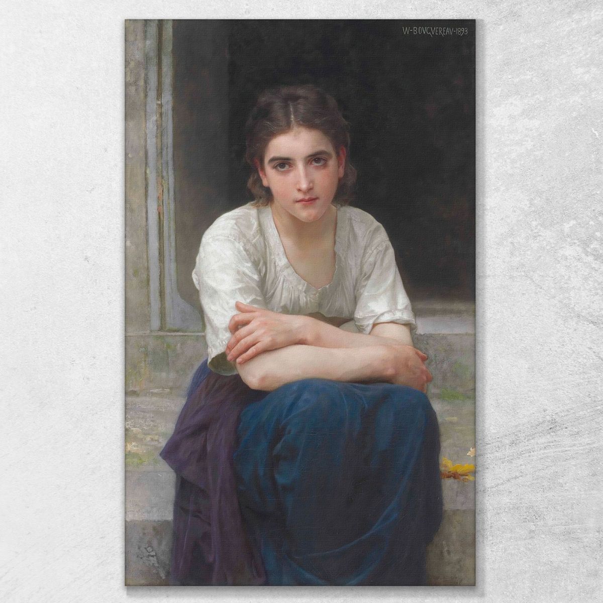 Reverie On The Threshold William Bouguereau wbg142 canvas print 