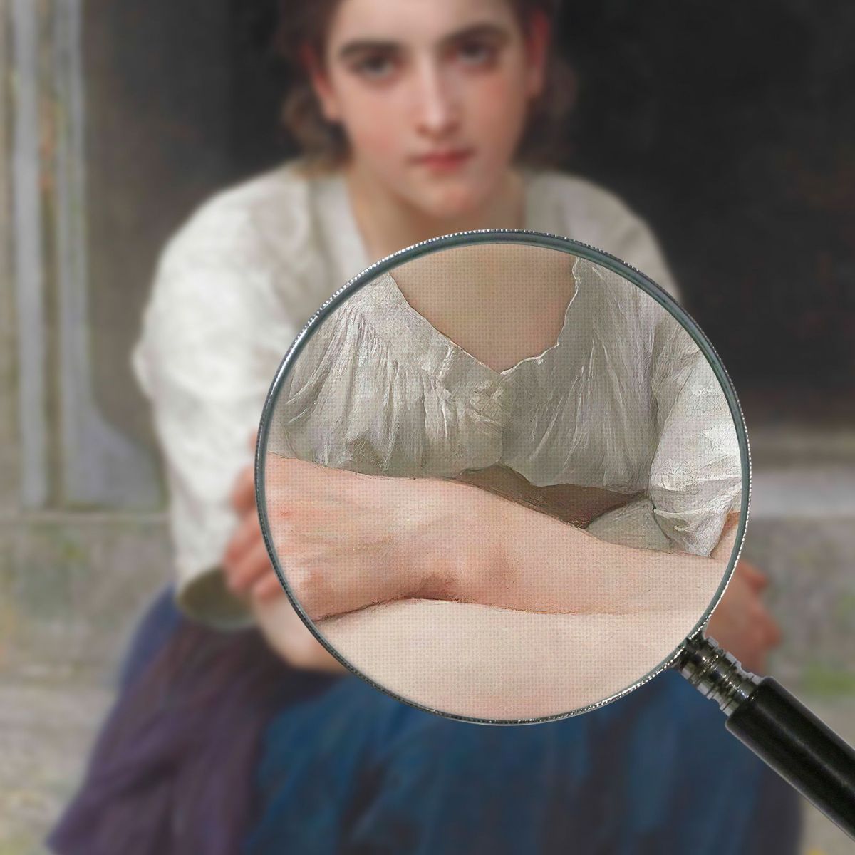 Reverie On The Threshold William Bouguereau wbg142 canvas print