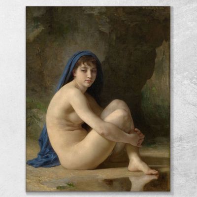 Seated Nude William Bouguereau wbg145 canvas print 