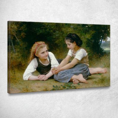 The Nut Gatherers William Bouguereau wbg165 canvas print 