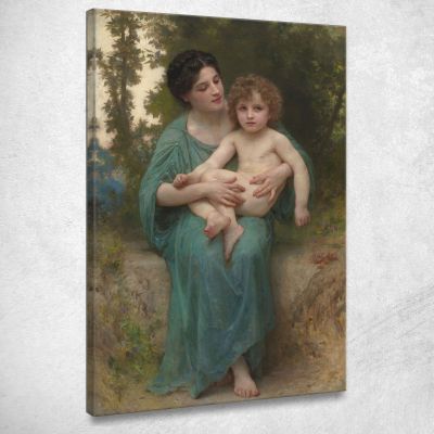 The Younger Brother William Bouguereau wbg172 canvas print 