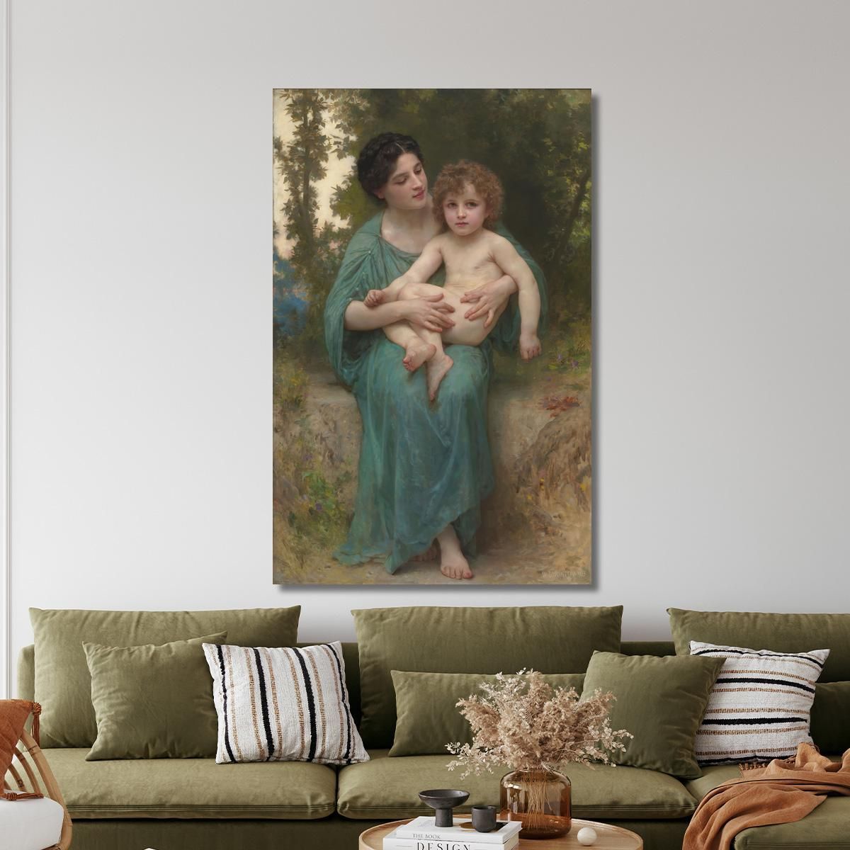 The Younger Brother William Bouguereau wbg172 canvas print 