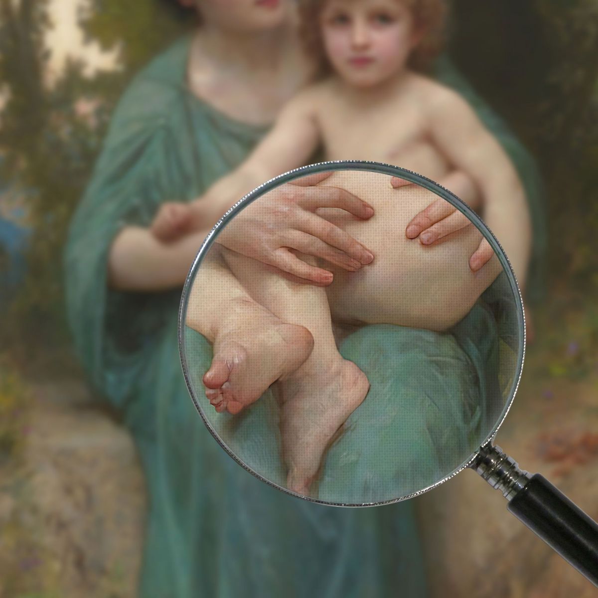 The Younger Brother William Bouguereau wbg172 canvas print