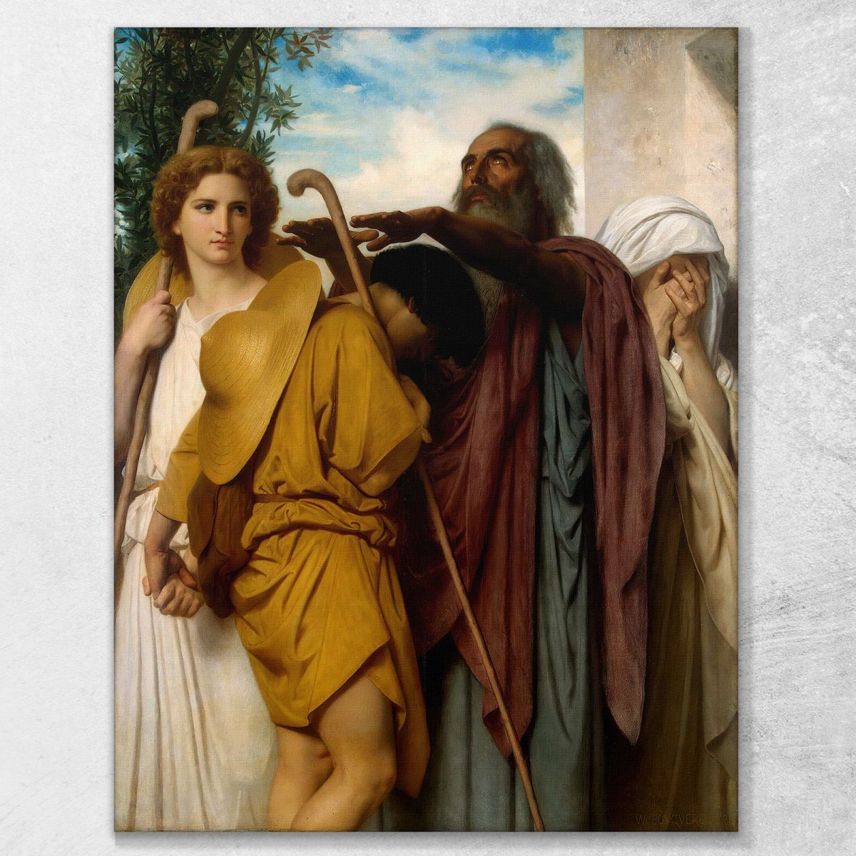 Tobias Saying Good Bye To His Father William Bouguereau wbg173 canvas print 