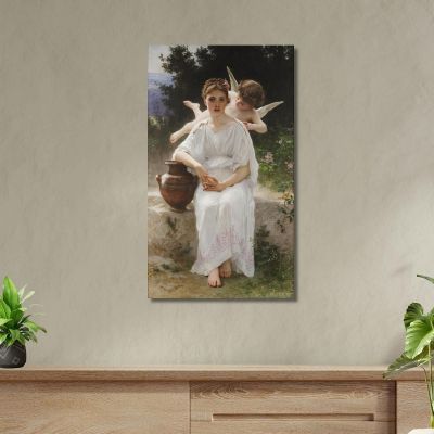 Whisperings Of Love William Bouguereau wbg180 canvas print 