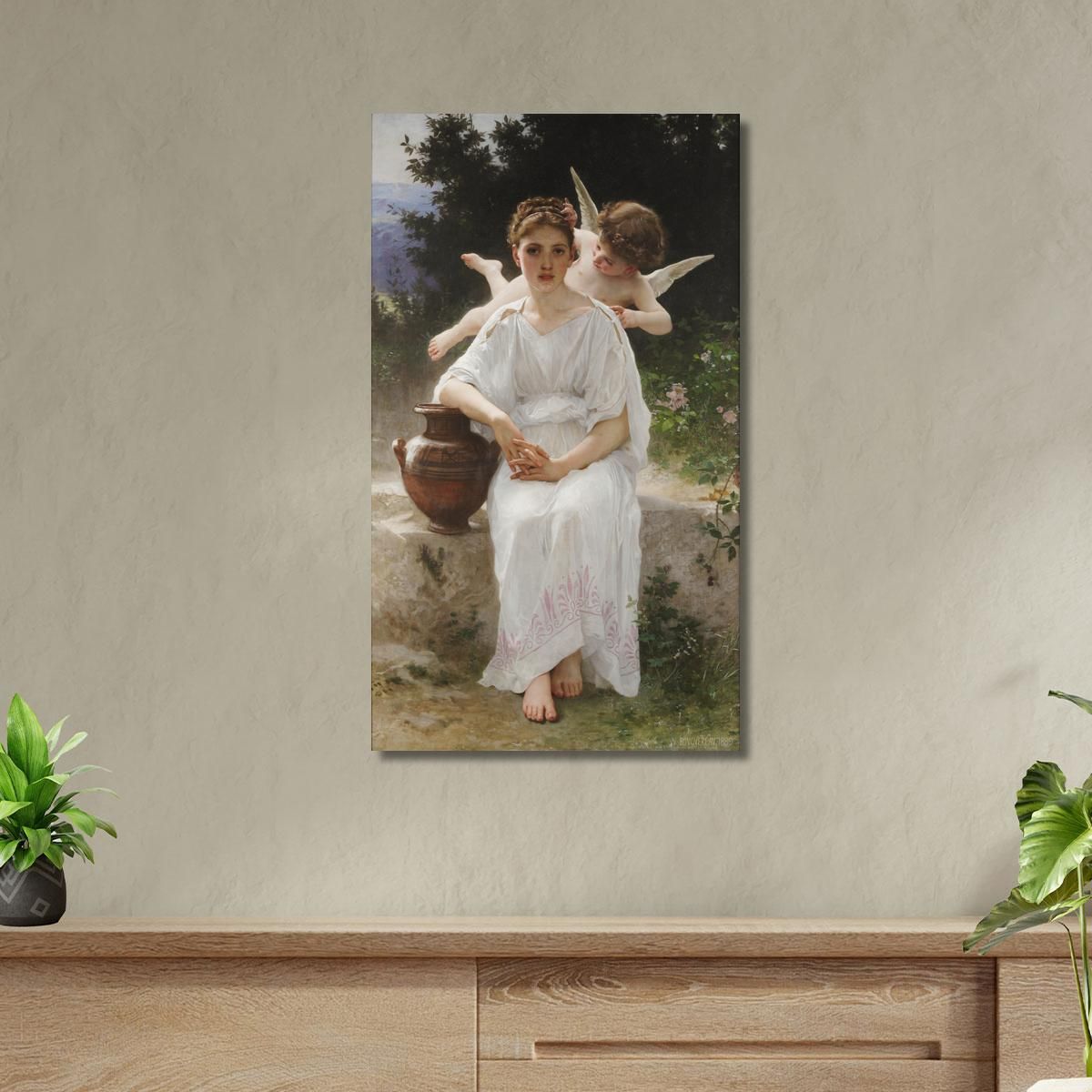 Whisperings Of Love William Bouguereau wbg180 canvas print 