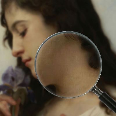 Woman With Iris William Bouguereau wbg181 canvas print