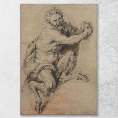 A Faun Grasping A Bunch Of Grapes Peter Paul Rubens ppr4 canvas print 