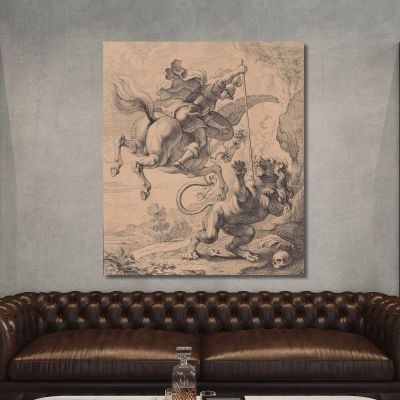 Bellerophon Killing The Chimera Peter Paul Rubens ppr29 canvas print 