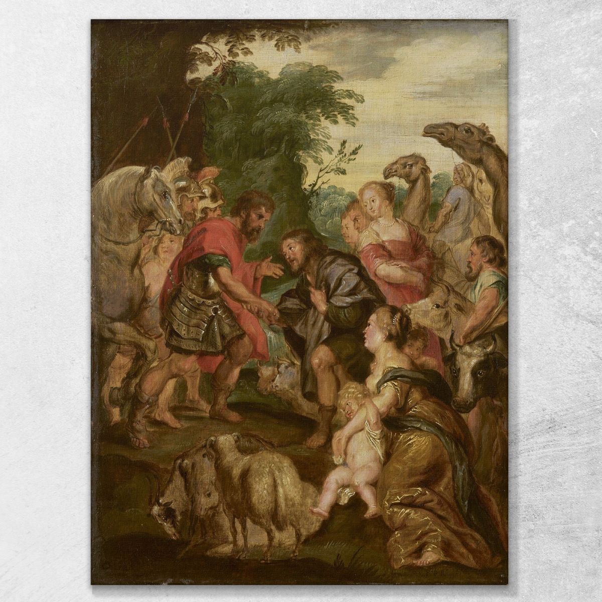 The Reconciliation Of Jacob And Esau Peter Paul Rubens ppr54 canvas print 