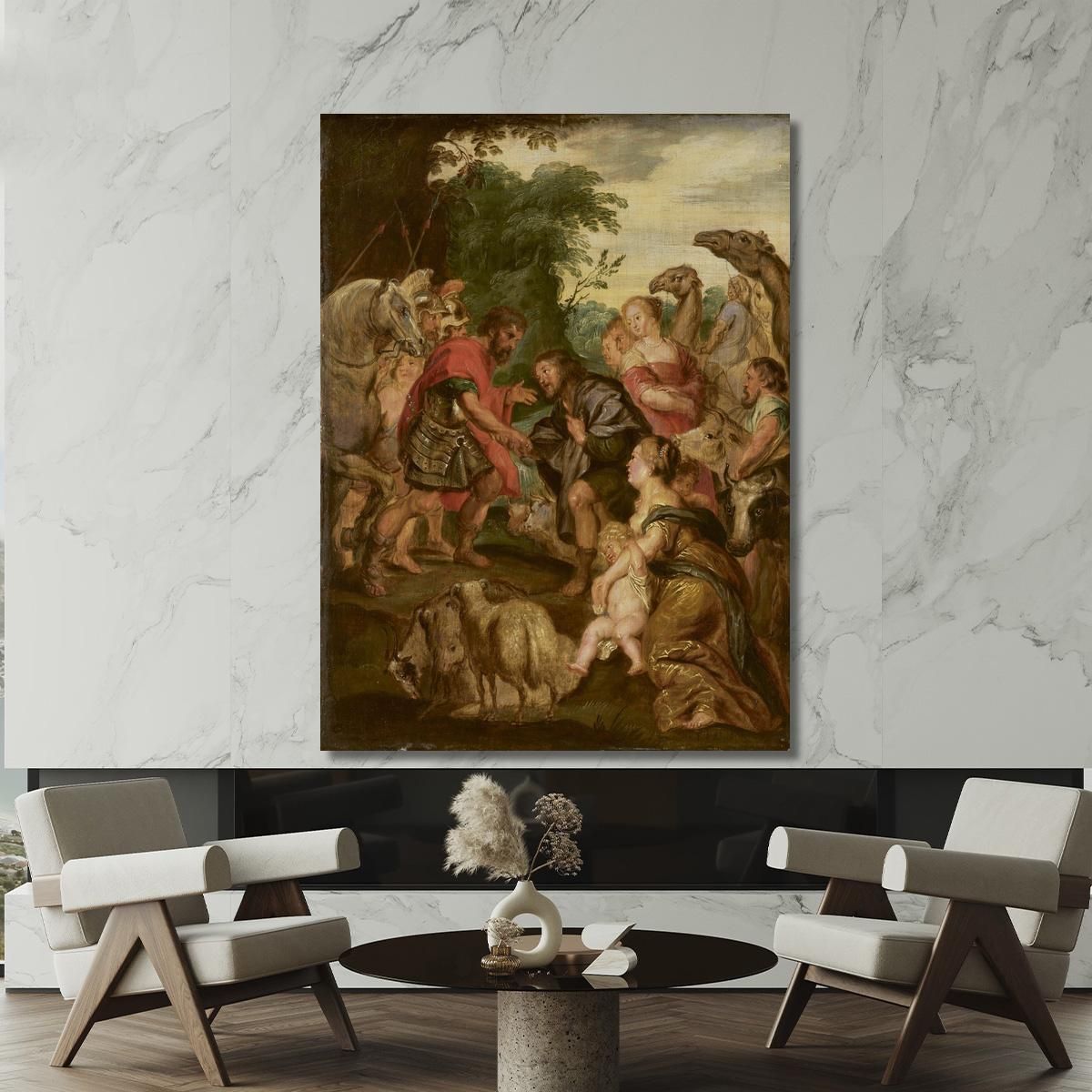 The Reconciliation Of Jacob And Esau Peter Paul Rubens ppr54 canvas print 