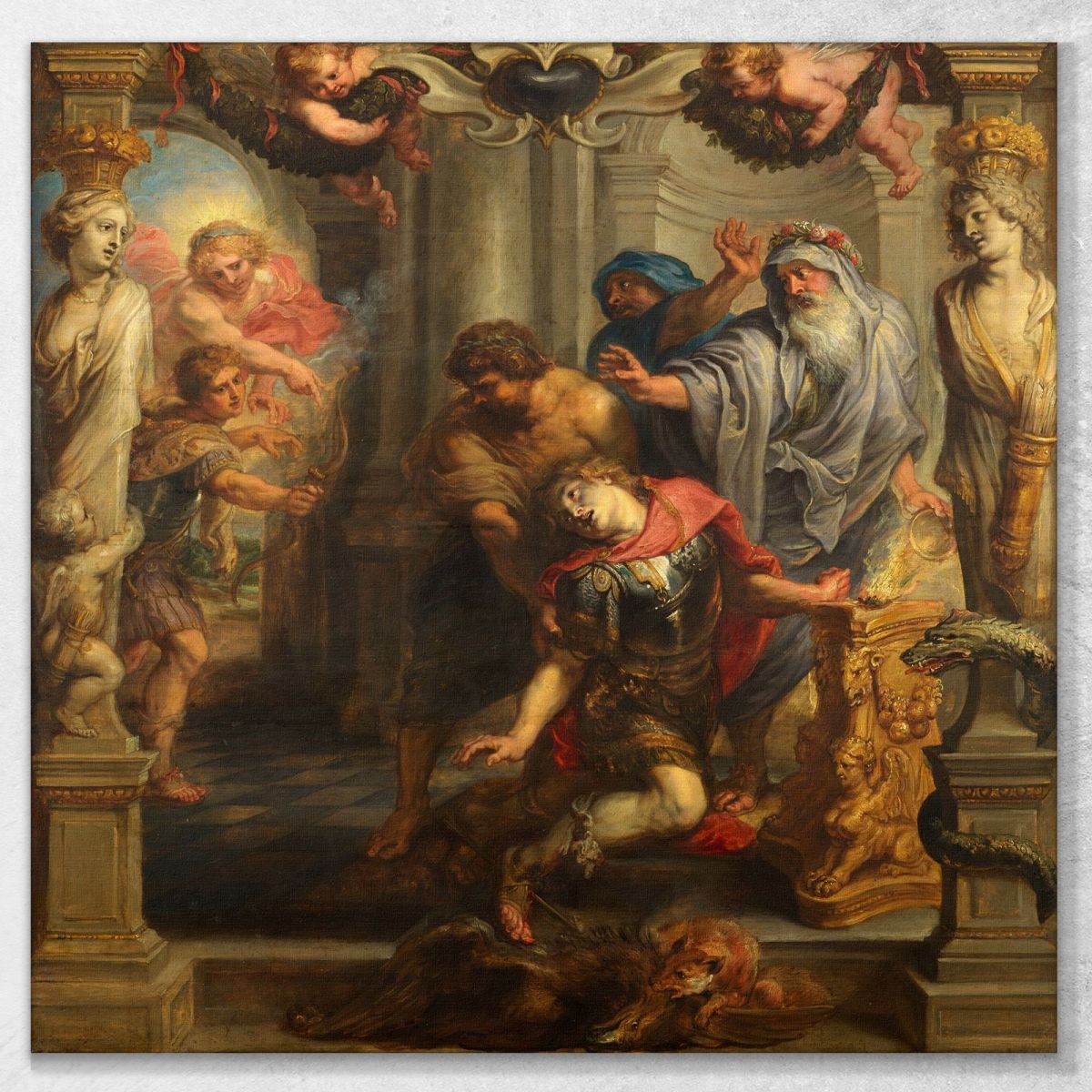 Death Of Achilles Peter Paul Rubens ppr55 canvas print 
