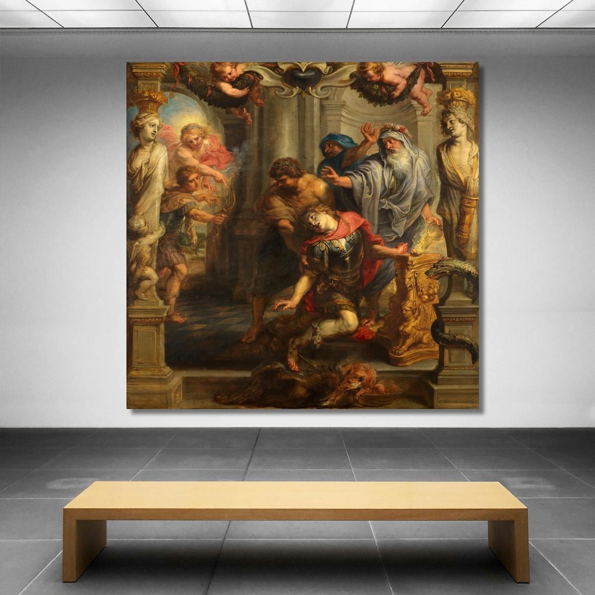 Death Of Achilles Peter Paul Rubens ppr55 canvas print 