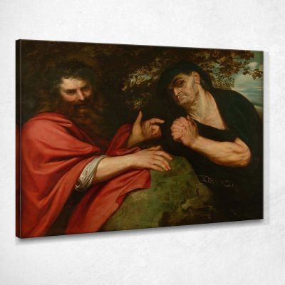 Democritus And Heraclitus Peter Paul Rubens ppr59 canvas print 