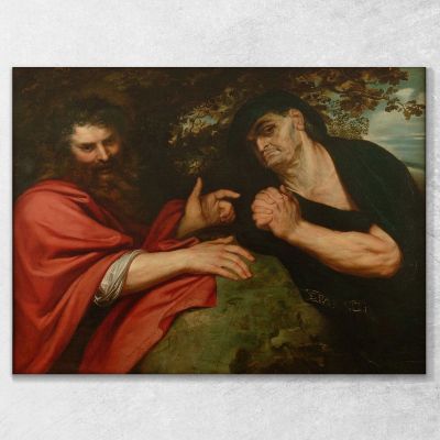 Democritus And Heraclitus Peter Paul Rubens ppr59 canvas print 