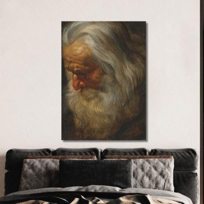 Head Study Of A Bearded Old Man Peter Paul Rubens ppr86 canvas print 