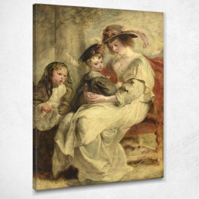Helene Fourment With Her Children Peter Paul Rubens ppr91 canvas print 