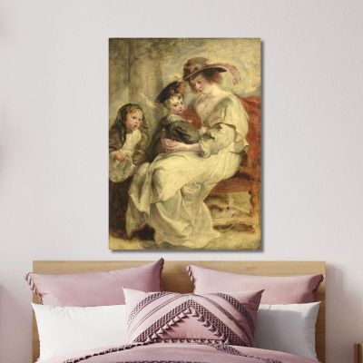 Helene Fourment With Her Children Peter Paul Rubens ppr91 canvas print 