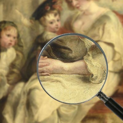 Helene Fourment With Her Children Peter Paul Rubens ppr91 canvas print