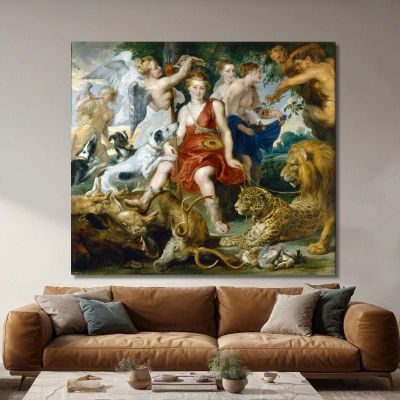 Coronation Of Diana Peter Paul Rubens ppr103 canvas print 