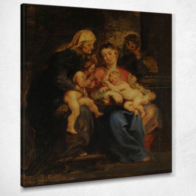 The Holy Family With Saint Elizabeth And Saint John Peter Paul Rubens ppr104 canvas print 