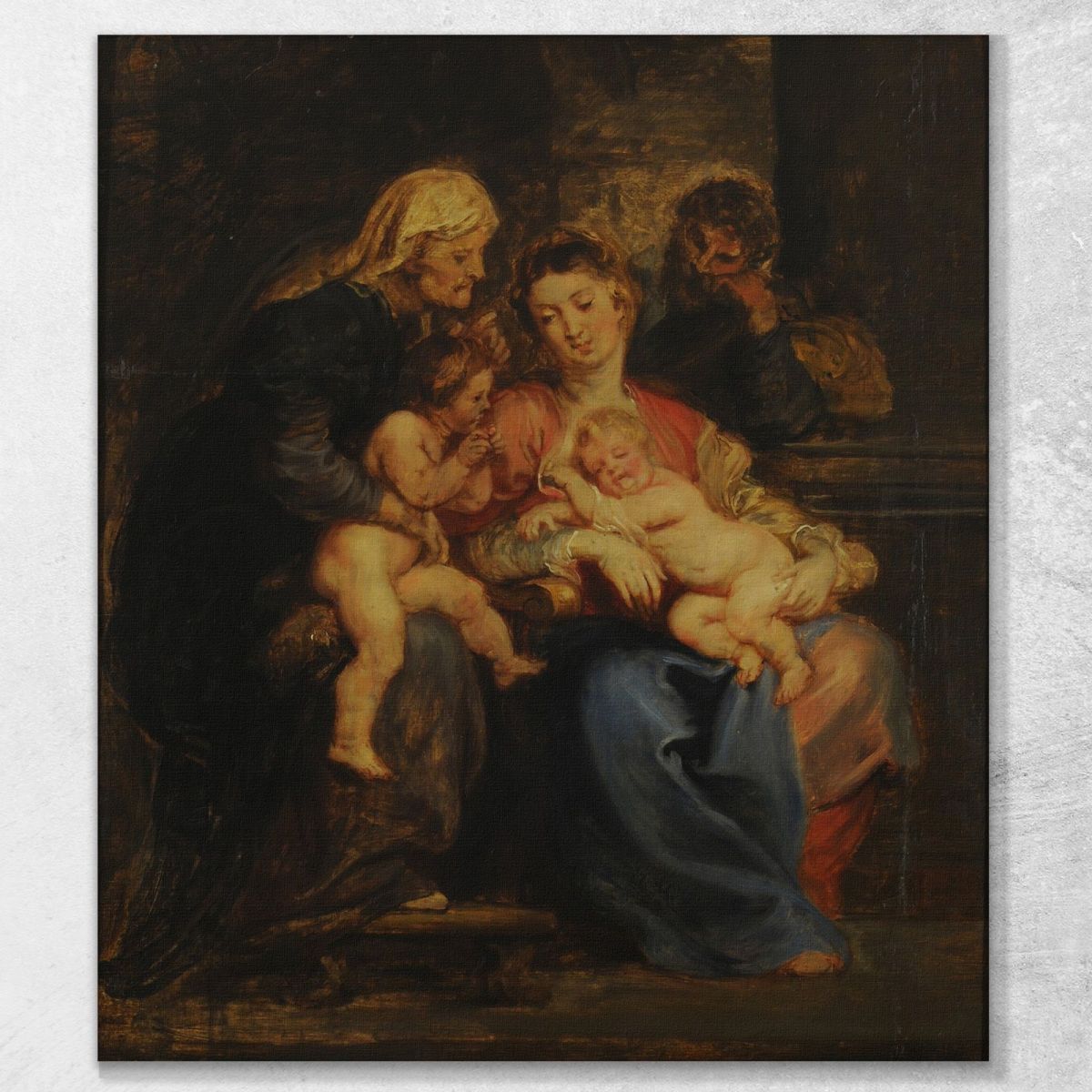 The Holy Family With Saint Elizabeth And Saint John Peter Paul Rubens ppr104 canvas print 