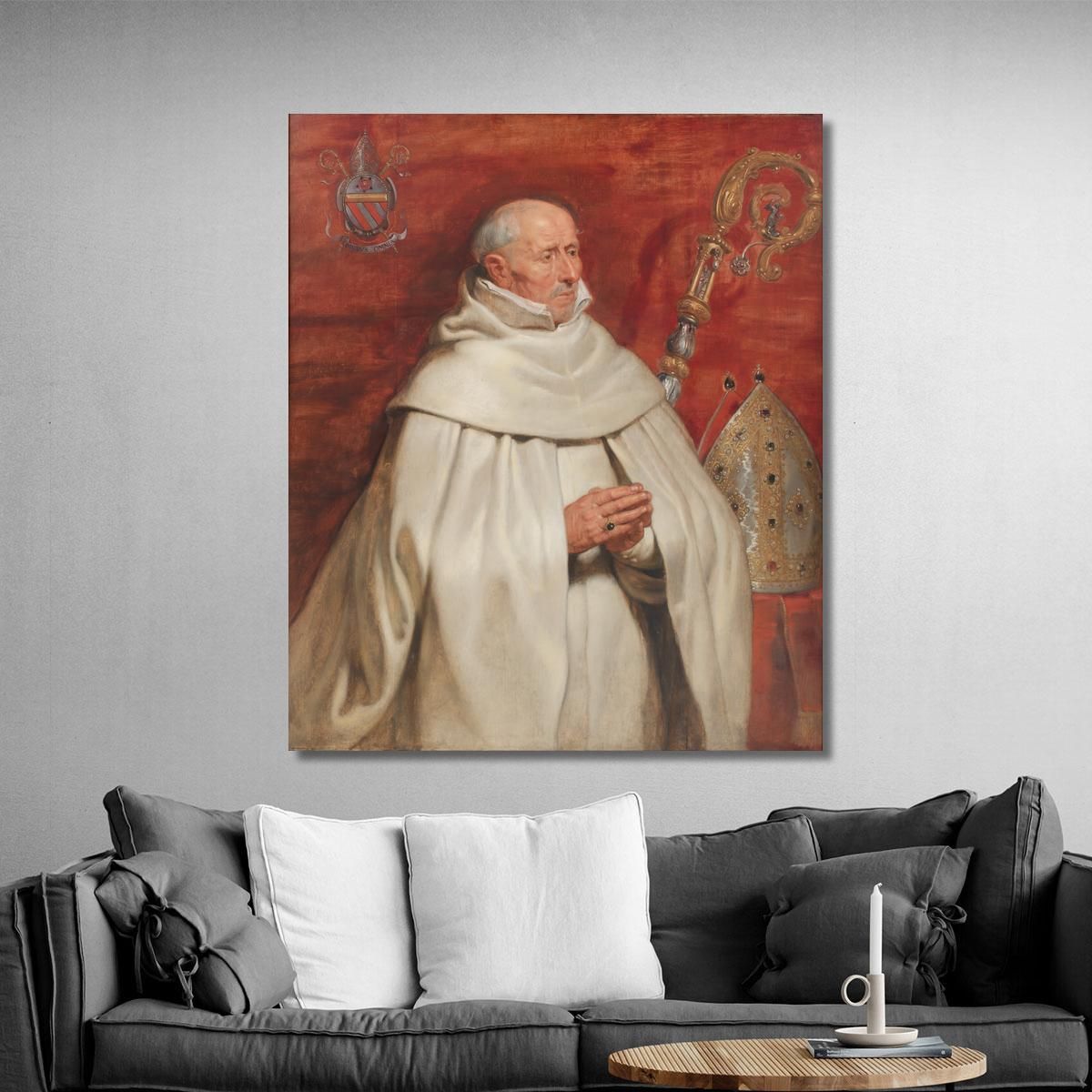 Matthaeus Yrsselius Abbot Of Sint-Michiel'S Abbey In Antwerp Peter Paul Rubens ppr112 canvas print 