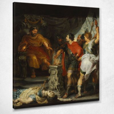 Mucius Scaevola Before Lars Porsenna Peter Paul Rubens ppr116 canvas print 