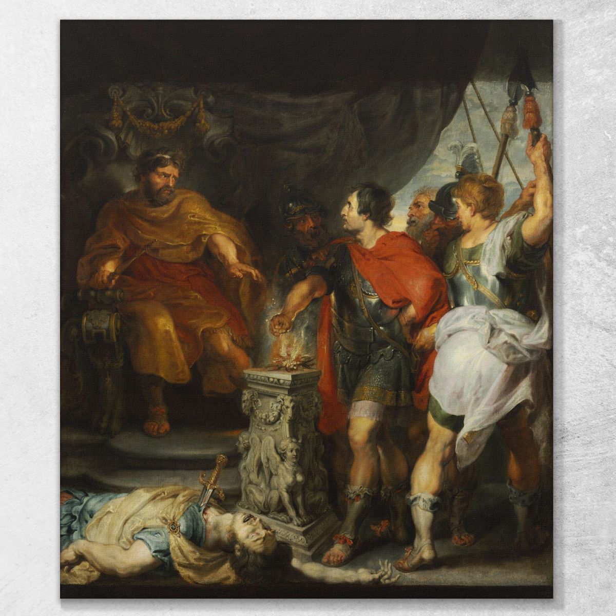 Mucius Scaevola Before Lars Porsenna Peter Paul Rubens ppr116 canvas print 
