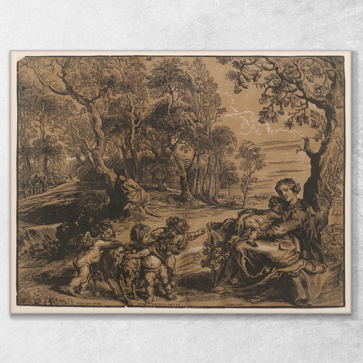 Rest On The Flight Into Egypt Peter Paul Rubens ppr157 canvas print 