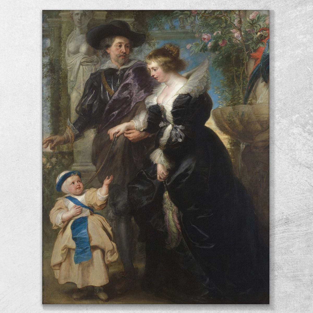 Rubens His Wife Helena Fourment And Their Son Frans Peter Paul Rubens ppr159 canvas print 