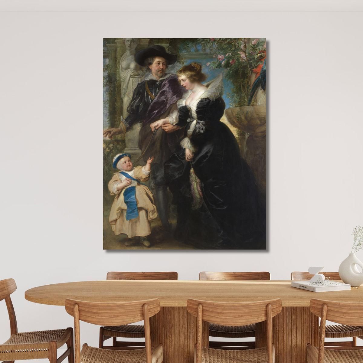 Rubens His Wife Helena Fourment And Their Son Frans Peter Paul Rubens ppr159 canvas print 