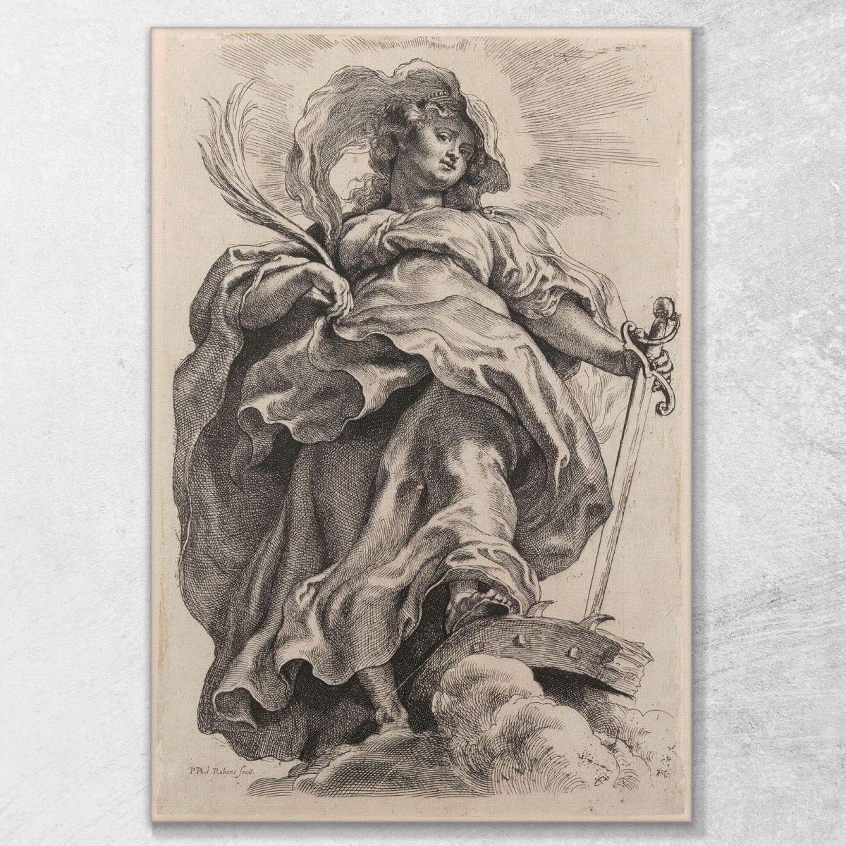 Saint Catherine Of Alexandria Peter Paul Rubens ppr161 canvas print 