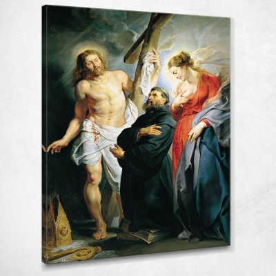 Saint Augustine Between Christ And The Virgin Peter Paul Rubens ppr170 canvas print 