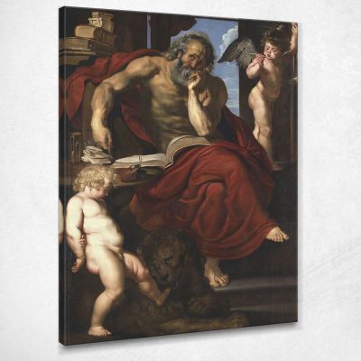 St. Jerome In His Hermitage Peter Paul Rubens ppr179 canvas print 