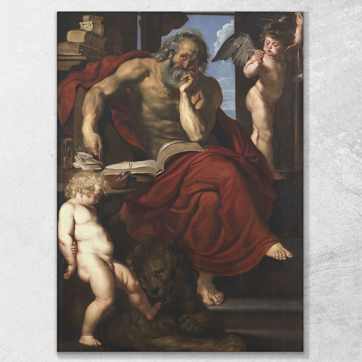 St. Jerome In His Hermitage Peter Paul Rubens ppr179 canvas print 