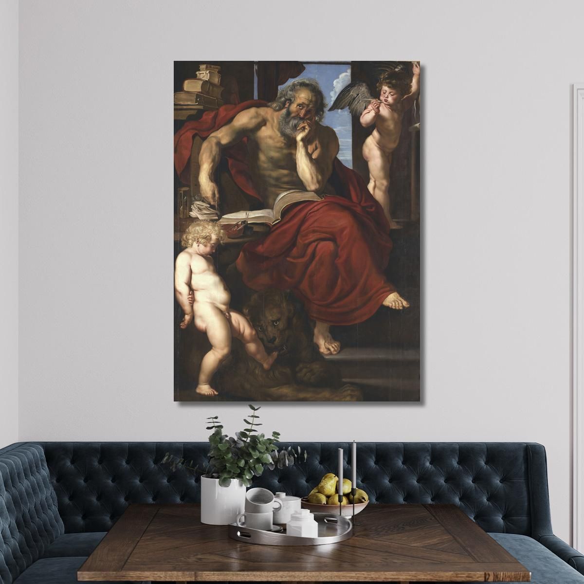 St. Jerome In His Hermitage Peter Paul Rubens ppr179 canvas print 