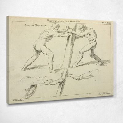 Studies Of Two Figures Pushing Against A Pillar Peter Paul Rubens ppr189 canvas print 