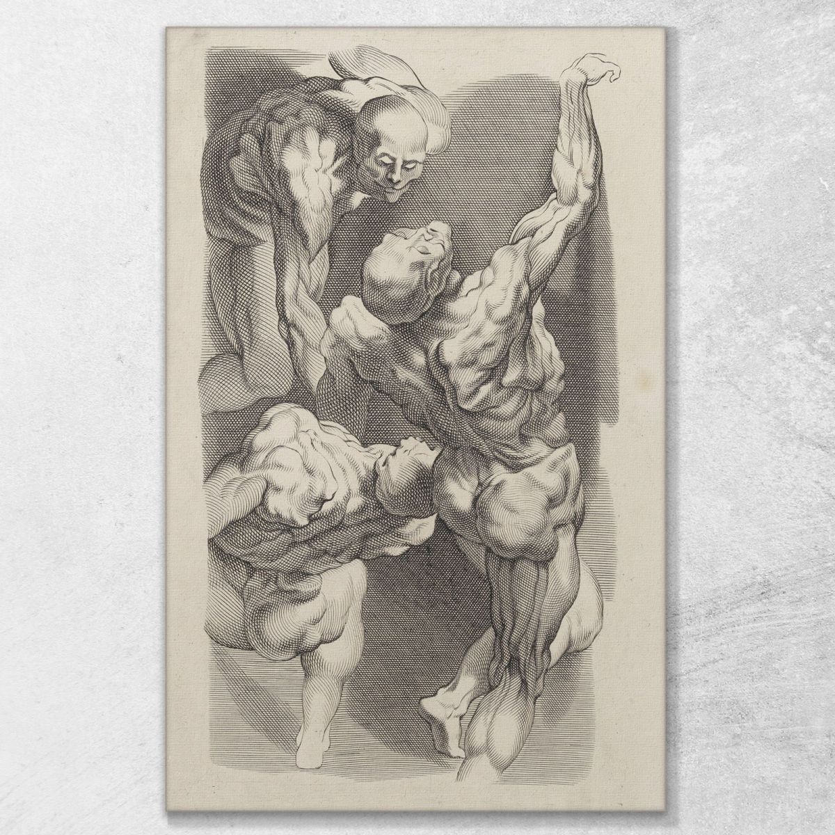 Study Of Three Naked Men Peter Paul Rubens ppr196 canvas print 