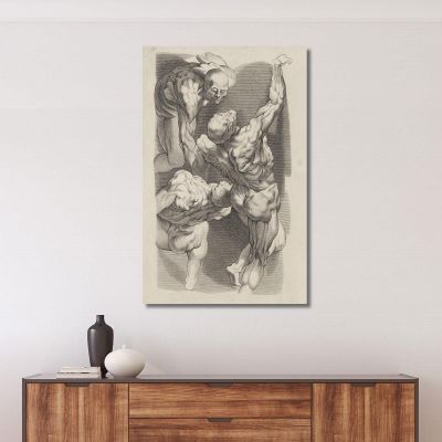 Study Of Three Naked Men Peter Paul Rubens ppr196 canvas print 