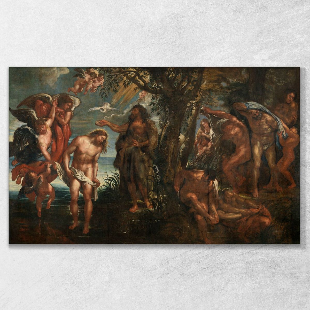 The Baptism Of Christ Peter Paul Rubens ppr216 canvas print 
