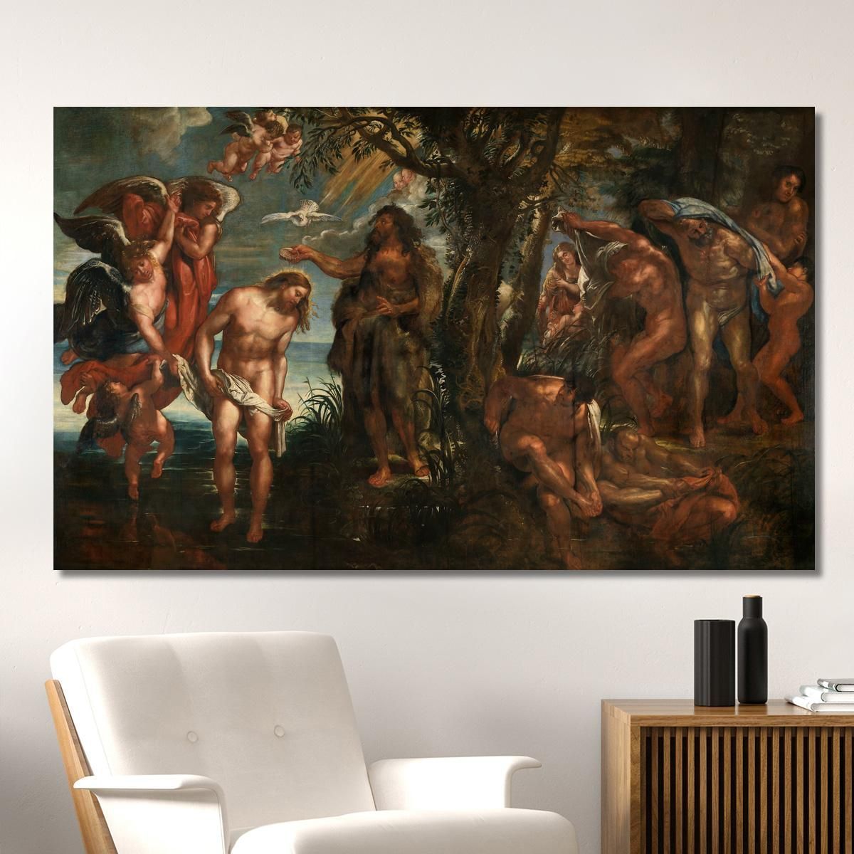 The Baptism Of Christ Peter Paul Rubens ppr216 canvas print 