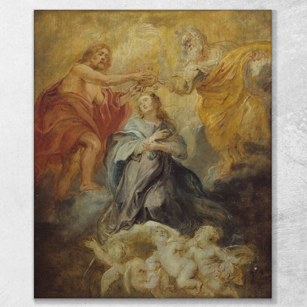 The Coronation Of The Virgin Peter Paul Rubens ppr221 canvas print 