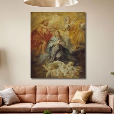 The Coronation Of The Virgin Peter Paul Rubens ppr221 canvas print 