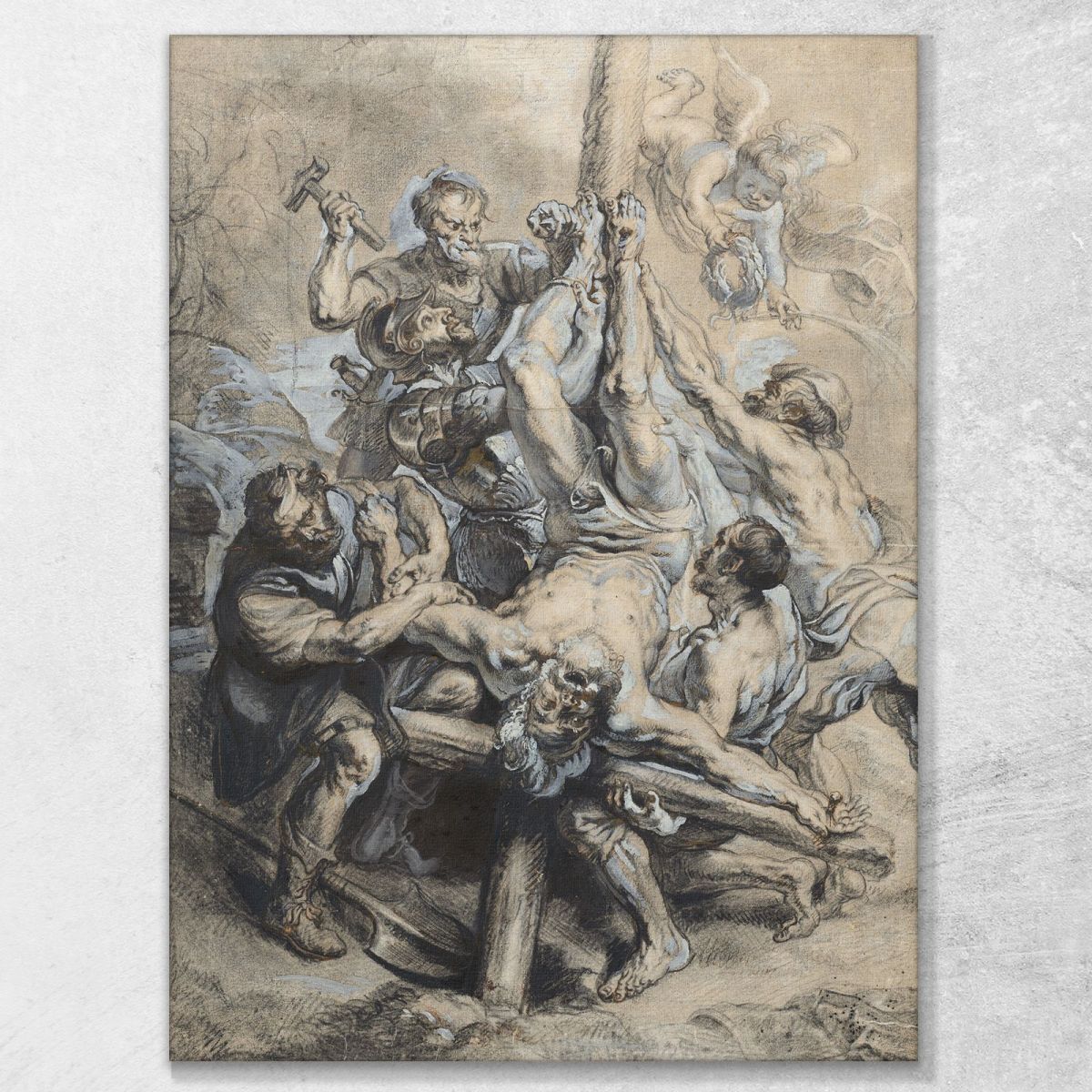 The Crucifixion Of Peter The Apostle Peter Paul Rubens ppr223 canvas print 