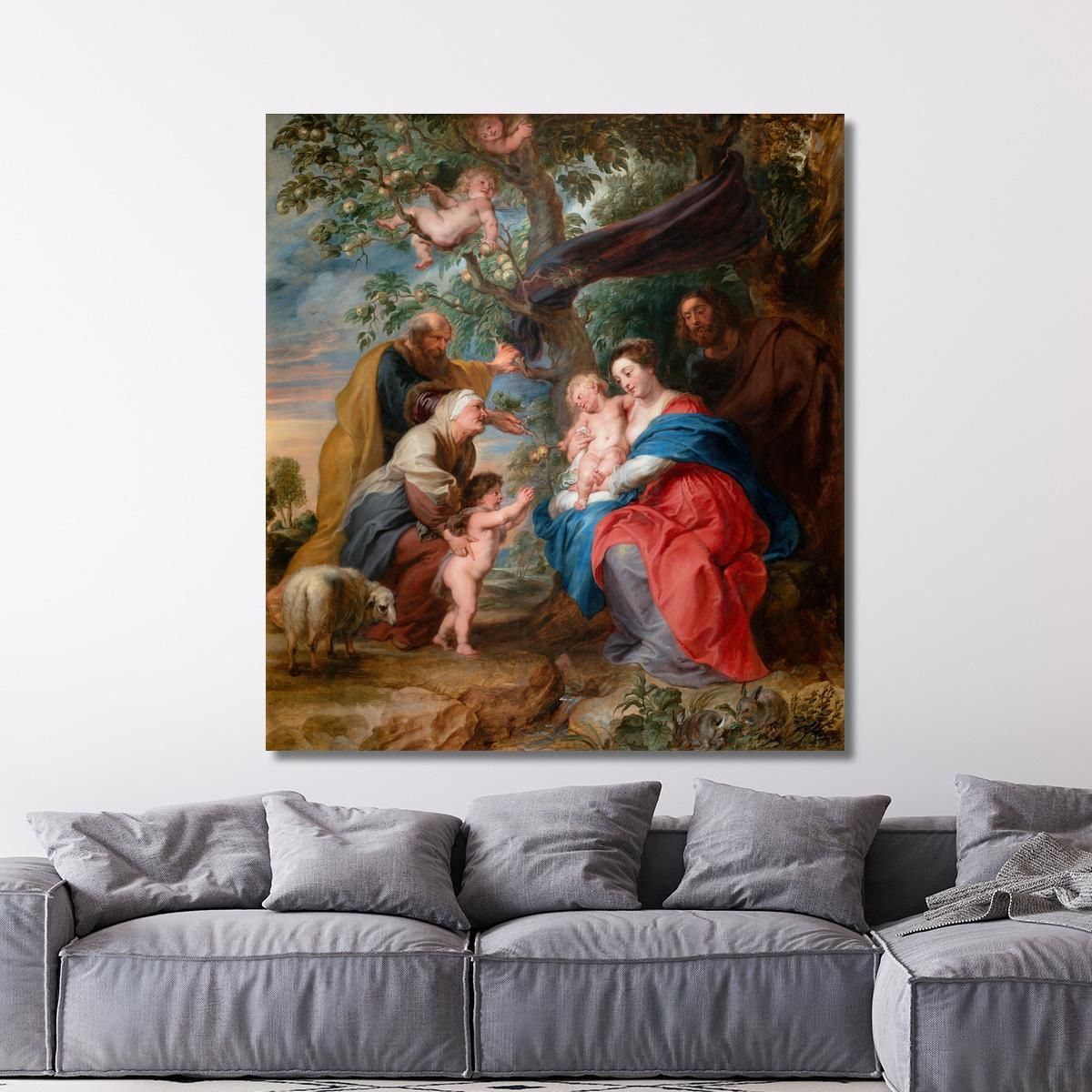 The Holy Family Under An Apple Tree Peter Paul Rubens ppr246 canvas print 