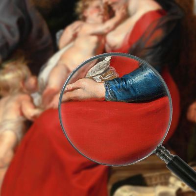 The Holy Family With Saints Elizabeth And John The Baptist Peter Paul Rubens ppr248 canvas print