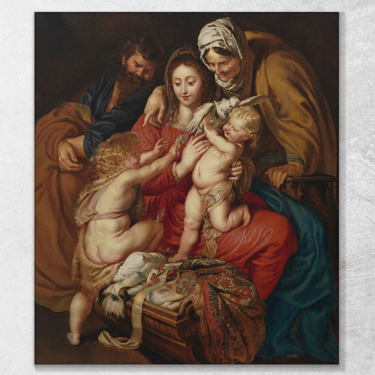 The Holy Family With St. Elizabeth St. John And A Dove Peter Paul Rubens ppr250 canvas print 