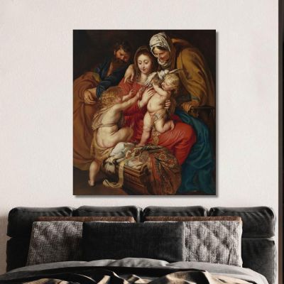 The Holy Family With St. Elizabeth St. John And A Dove Peter Paul Rubens ppr250 canvas print 